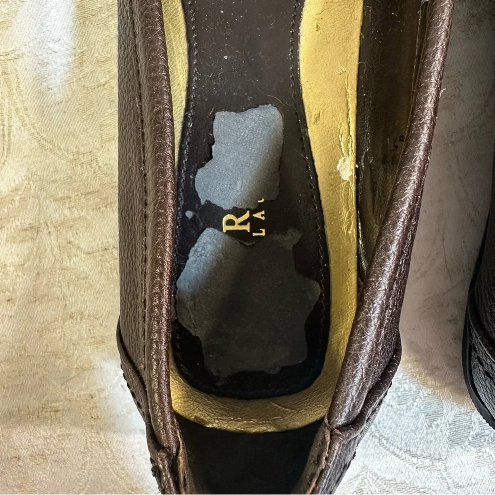 Lauren Ralph Lauren Dark Brown Leather Loafers